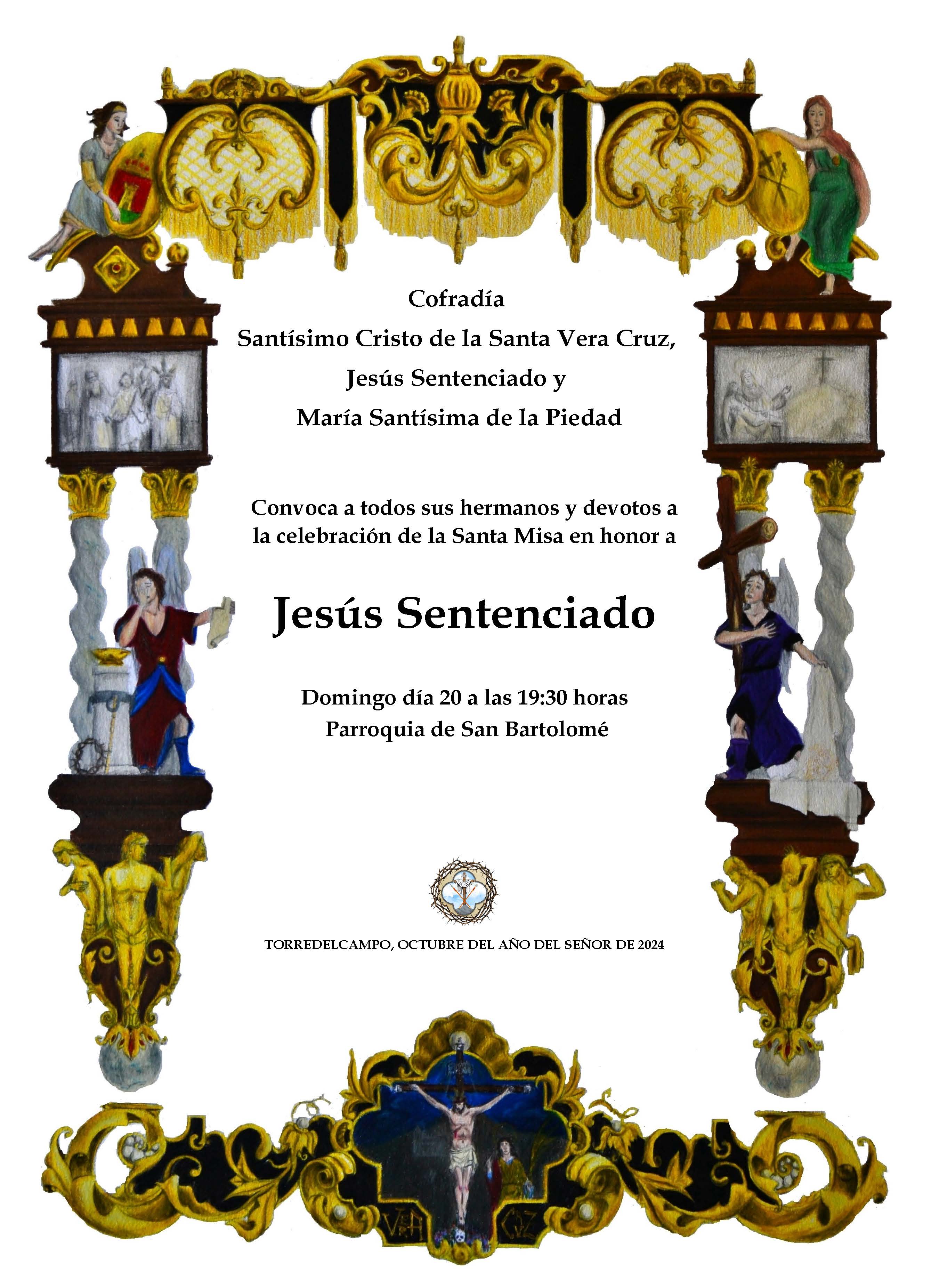 𝐒𝐀𝐍𝐓𝐀 𝐌𝐈𝐒𝐀 𝐄𝐍 𝐇𝐎𝐍𝐎𝐑 𝐀 𝐉𝐄𝐒𝐔𝐒 𝐒𝐄𝐍𝐓𝐄𝐍𝐂𝐈𝐀𝐃𝐎  𝐃𝐎𝐌𝐈𝐍𝐆𝐎 𝟐𝟎 𝐃𝐄 𝐎𝐂𝐓𝐔𝐁𝐑𝐄 𝟏𝟗.𝟑𝟎 𝐏𝐀𝐑𝐑𝐎𝐐𝐔𝐈𝐀 𝐃𝐄 𝐒𝐀𝐍 𝐁𝐀𝐑𝐓𝐎𝐋𝐎𝐌𝐄